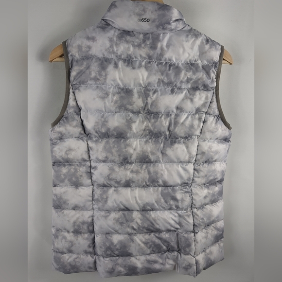 Eddie Bauer Puffer Vest Womens Medium White/Gray EB650 Zip Up - Picture 2 of 8